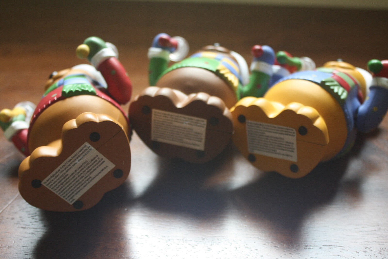 Set of 3 Decorative Bear Figurines with Holiday Lights