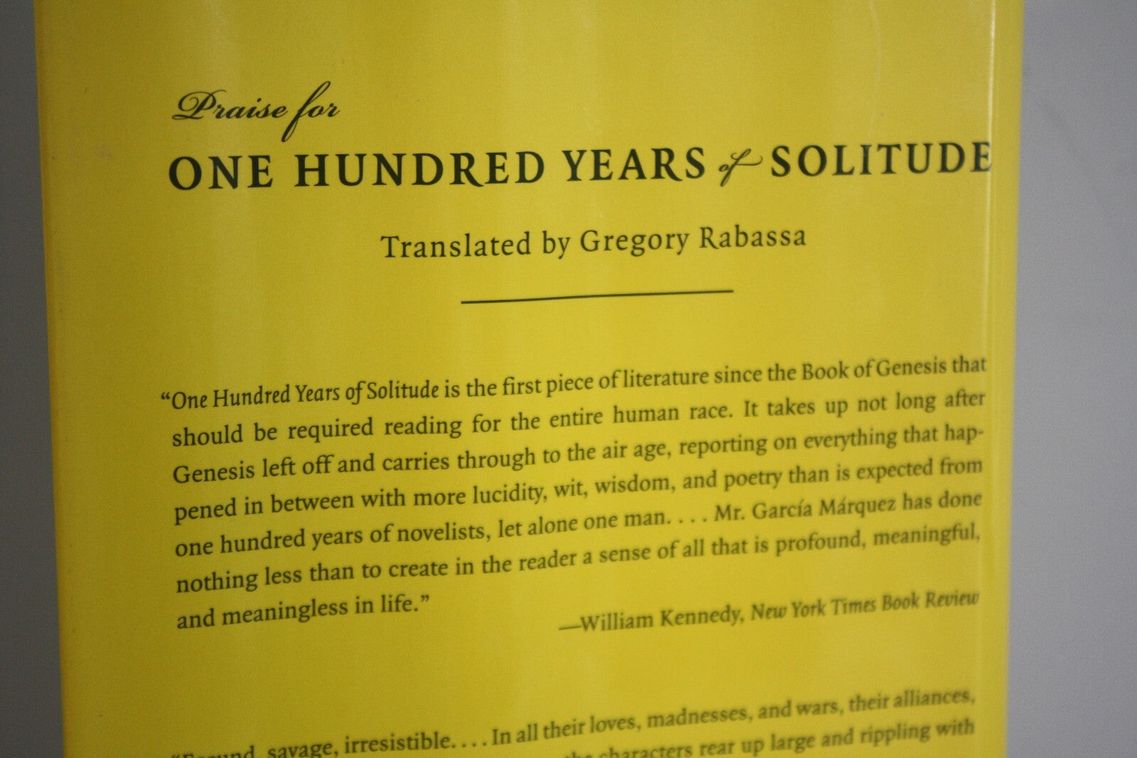 One Hundred Years of Solitude by Gabriel García Márquez Hardcover Book