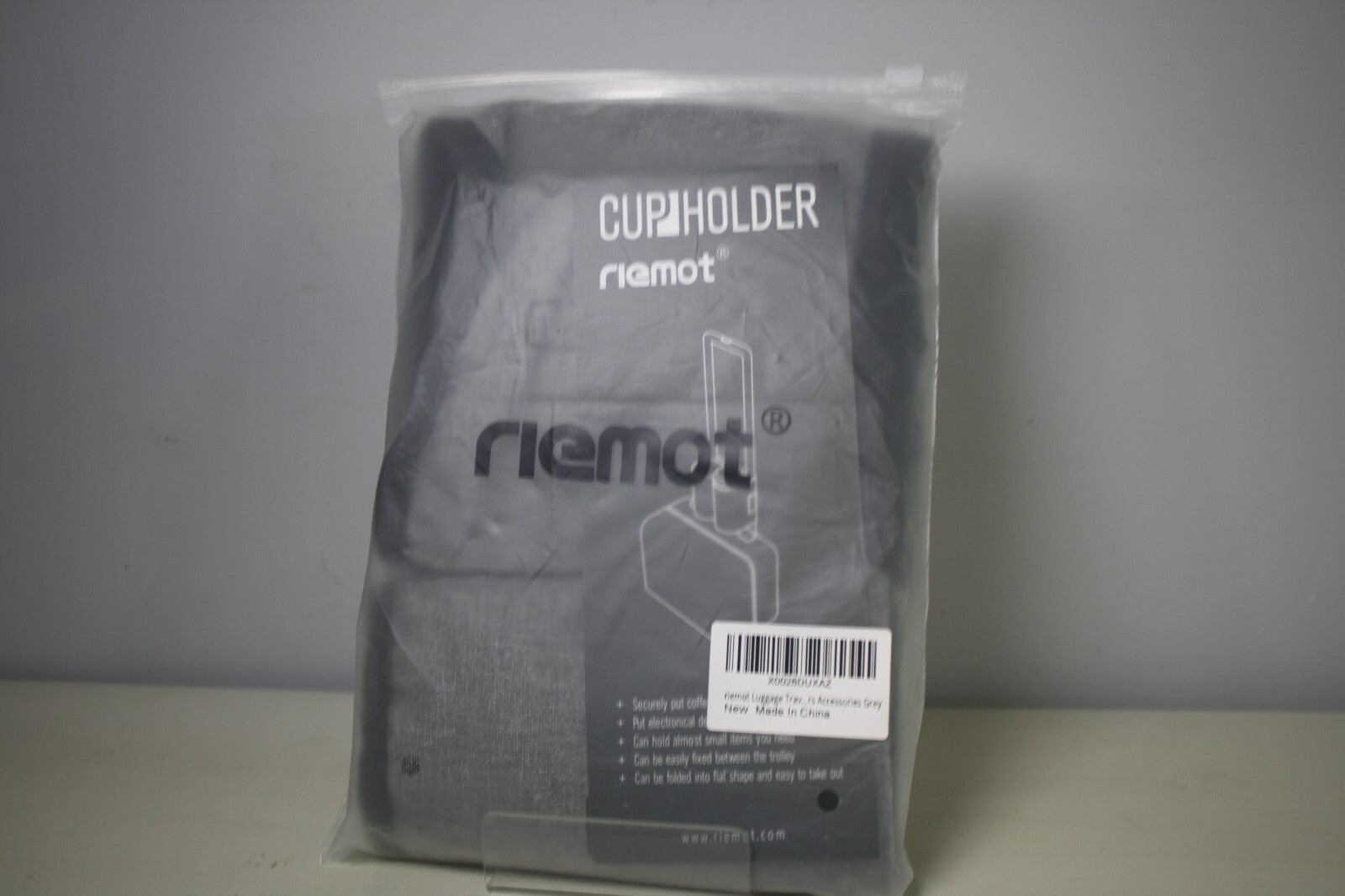 Riemot Grey Luggage Travel Cup Holder New