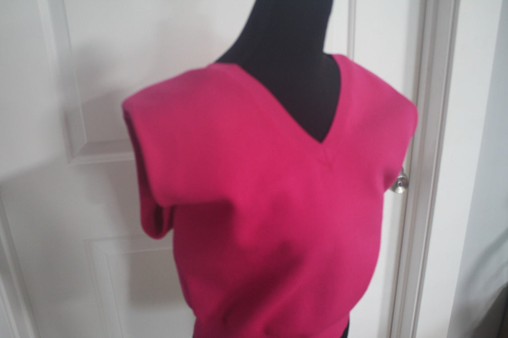 Express Bright Pink V-Neck Sleeveless Sweater Vest