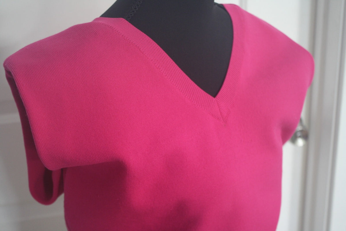 Express Bright Pink V-Neck Sleeveless Sweater Vest