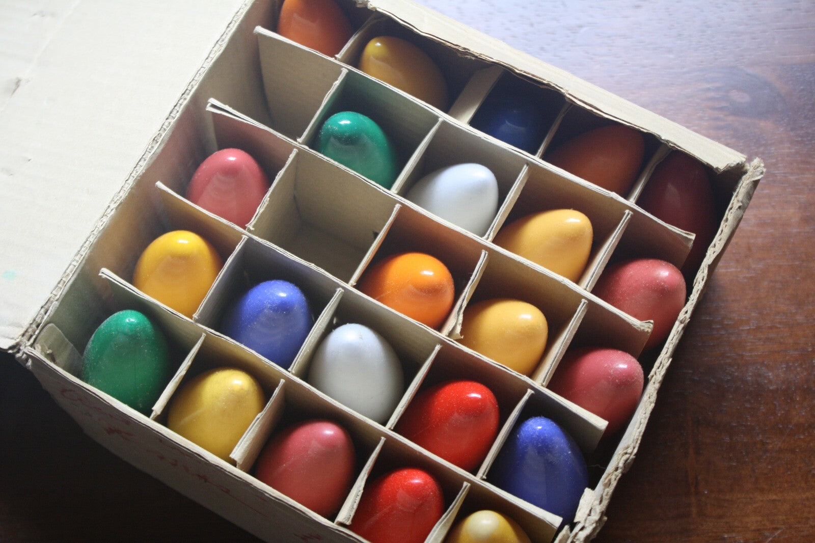 Set of Vintage Colored Christmas Light Bulbs in Original Box