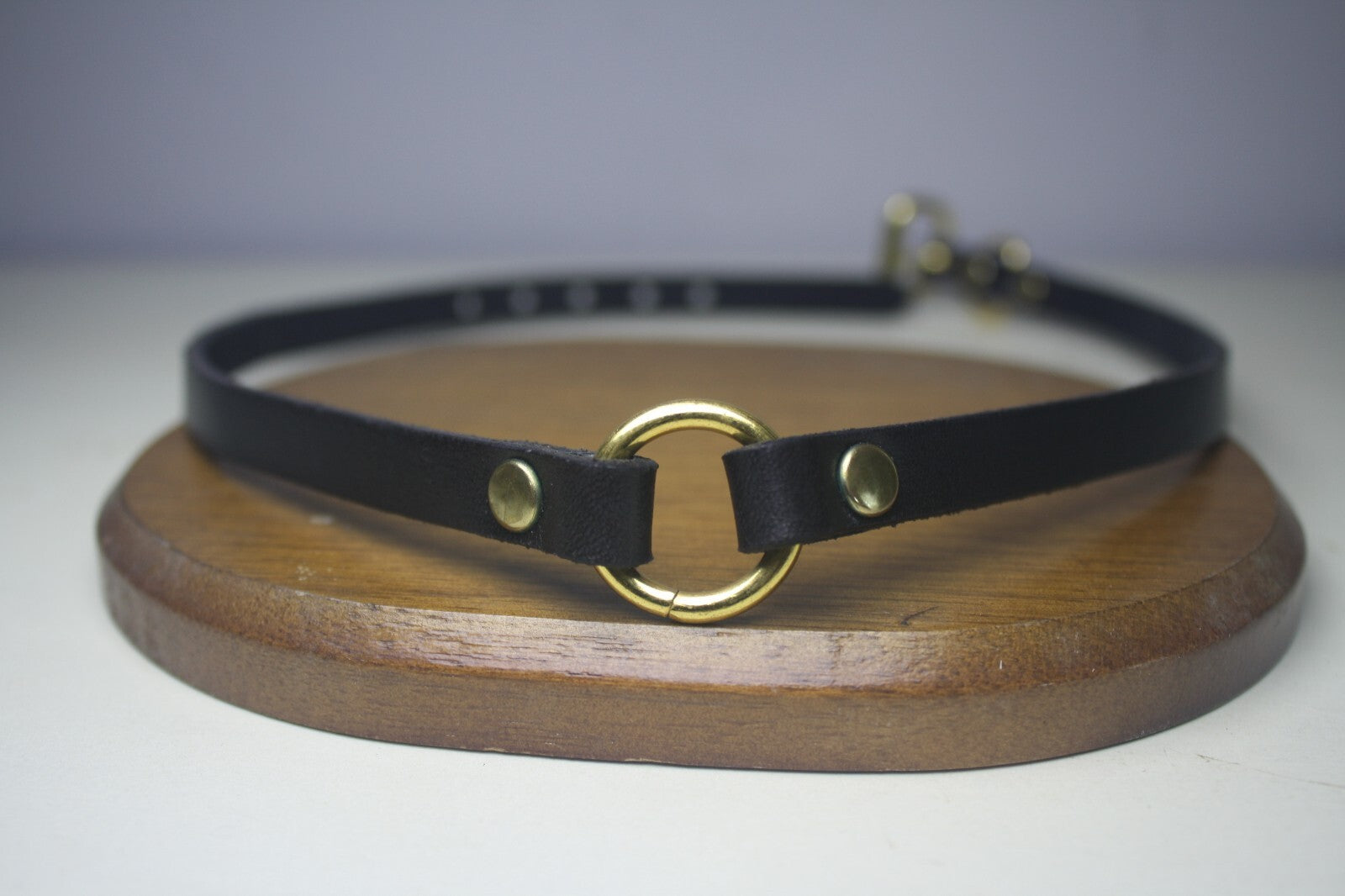 Minimalist Black Leather Choker