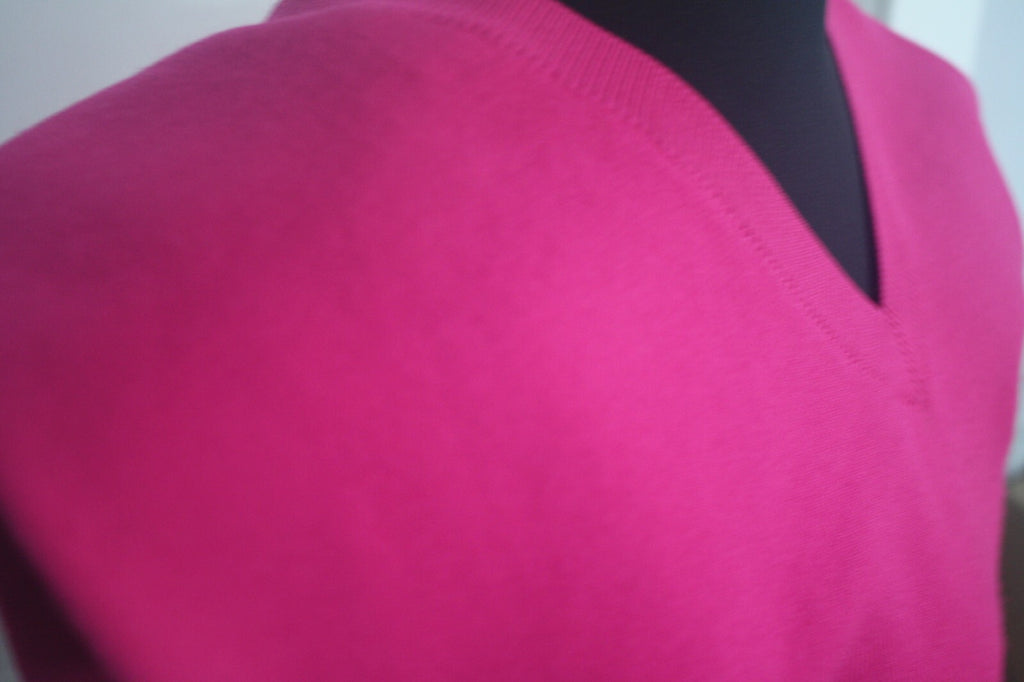 Express Bright Pink V-Neck Sleeveless Sweater Vest