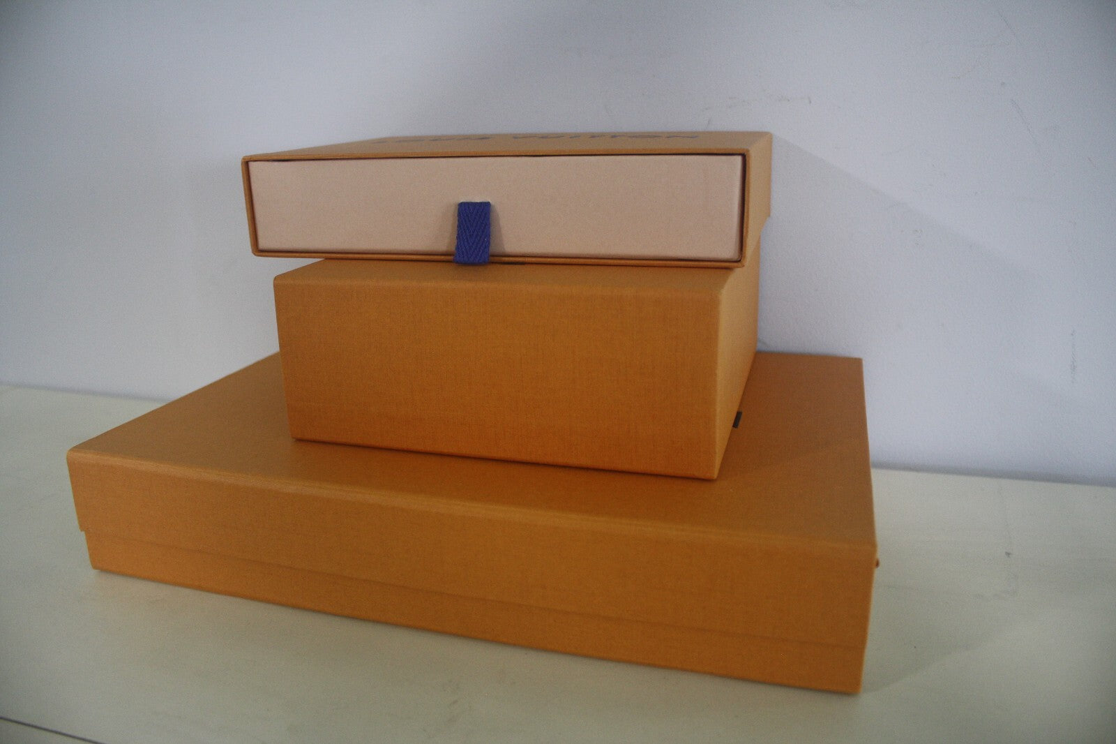 Three Empty Louis Vuitton Boxes