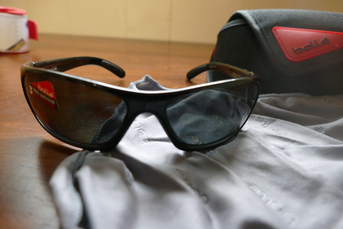Bolle Black Cycling Sunglasses with Protective Case