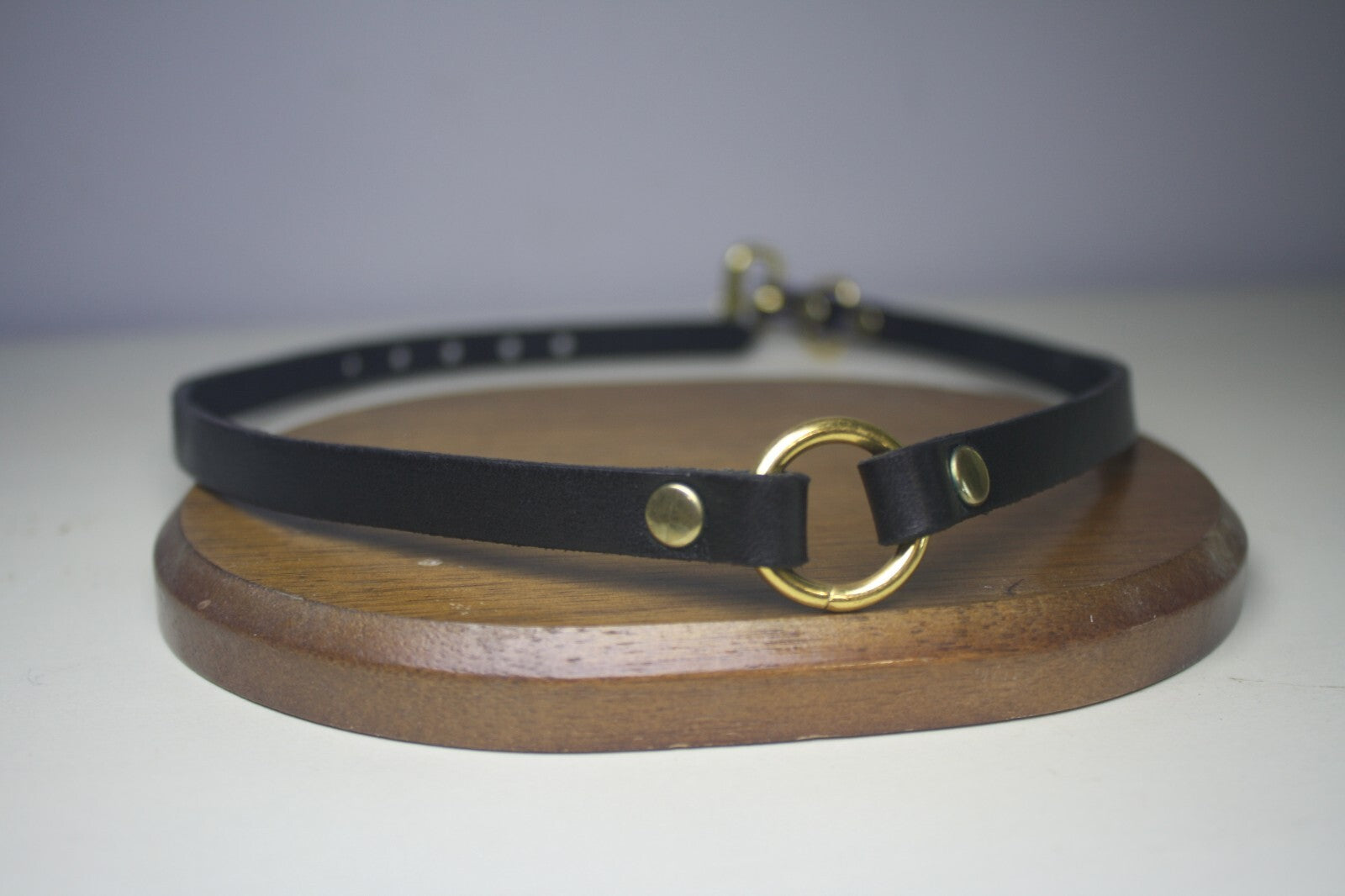 Minimalist Black Leather Choker
