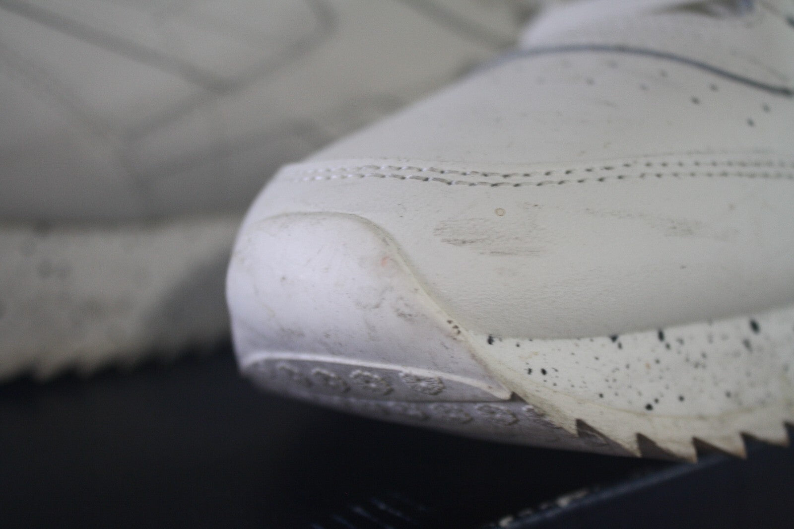 Reebok Classic White Leather Sneakers with Speckled Sole