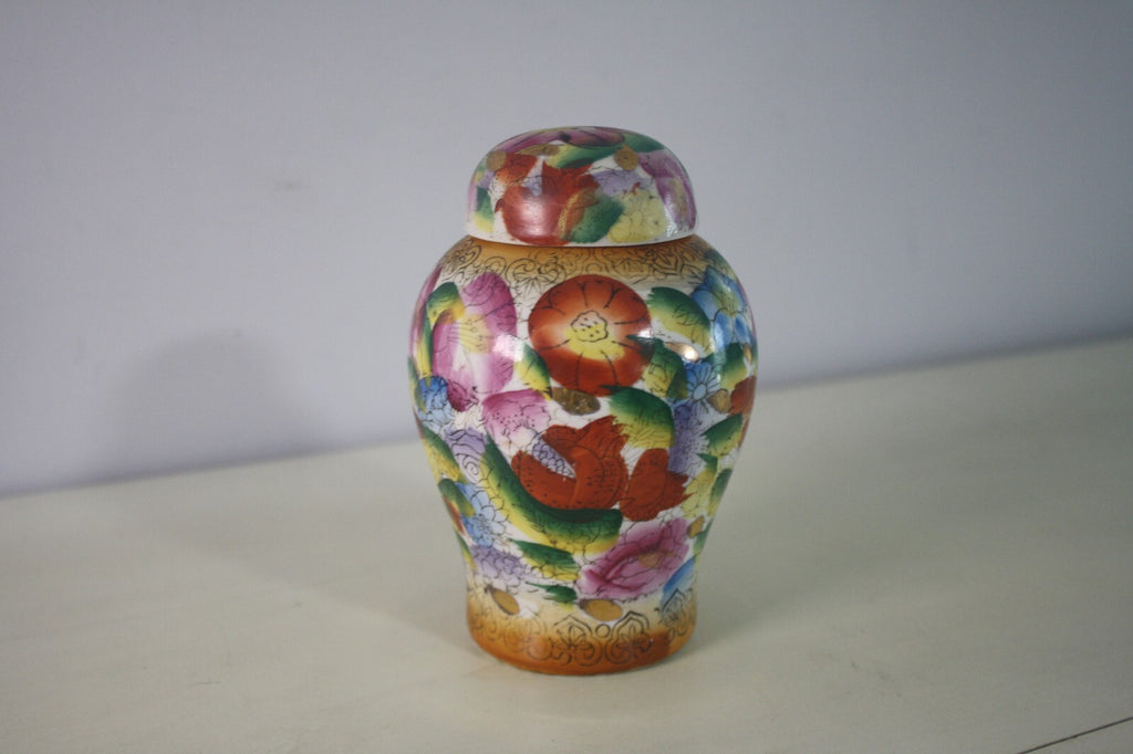 Vintage Chinese Famille Rose Ginger Jar