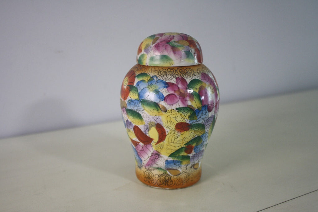 Vintage Chinese Famille Rose Ginger Jar