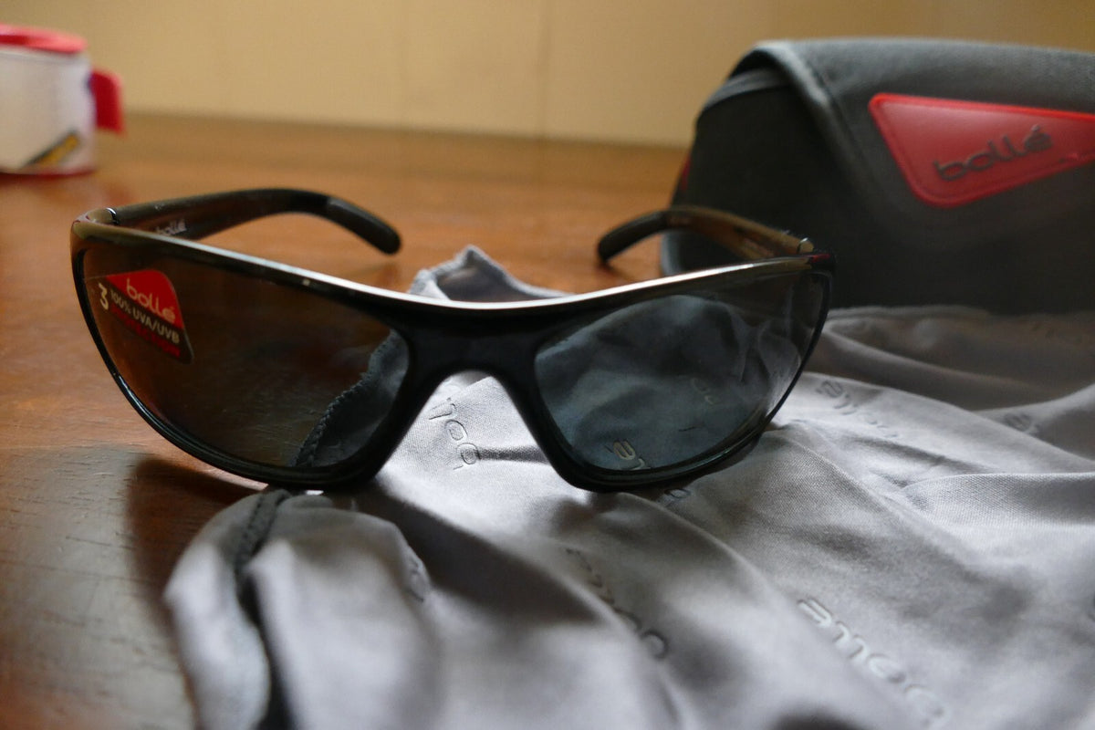 Bolle Black Cycling Sunglasses with Protective Case