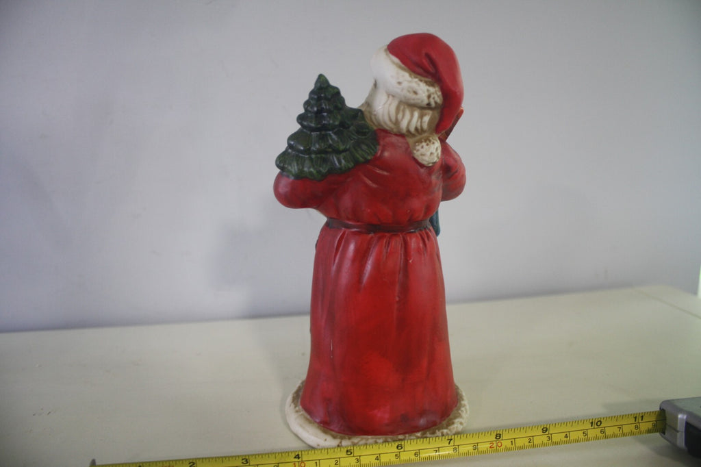 Vintage Silvestri Ceramic Santa Claus Figurine Music Box