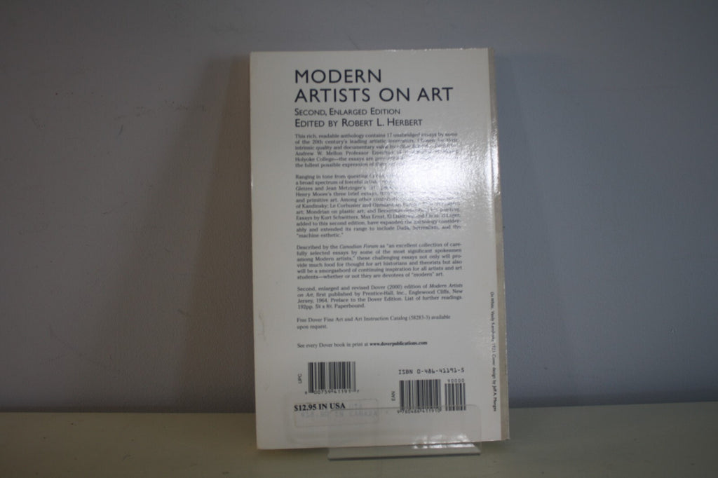 Modern Artists on Art, Second Enlarged Edition, Edited by Robert L. Herbert