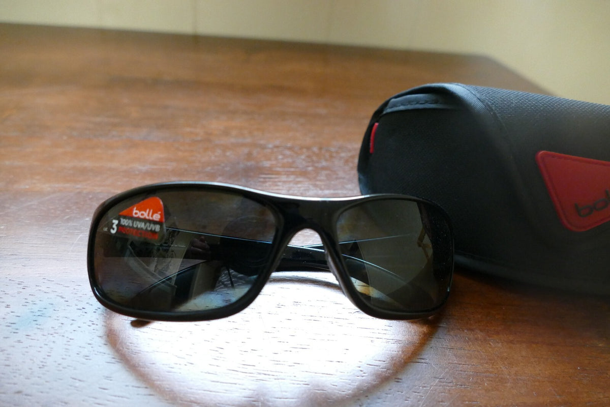 Bolle Black Cycling Sunglasses with Protective Case