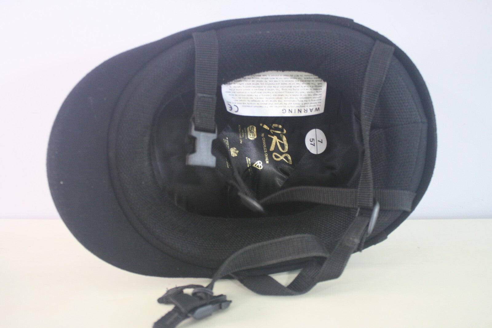 Charles Owen JR8 Black Equestrian Riding Helmet Size 7 / 57 cm