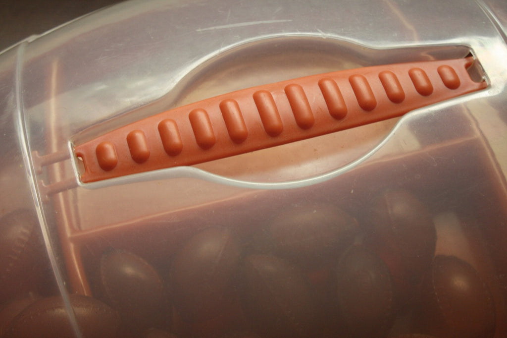 Vintage Football-Shaped Plastic Snack Tray with Lid