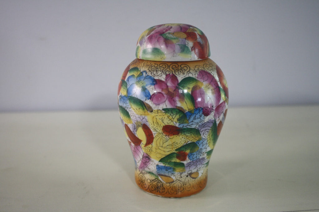 Vintage Chinese Famille Rose Ginger Jar