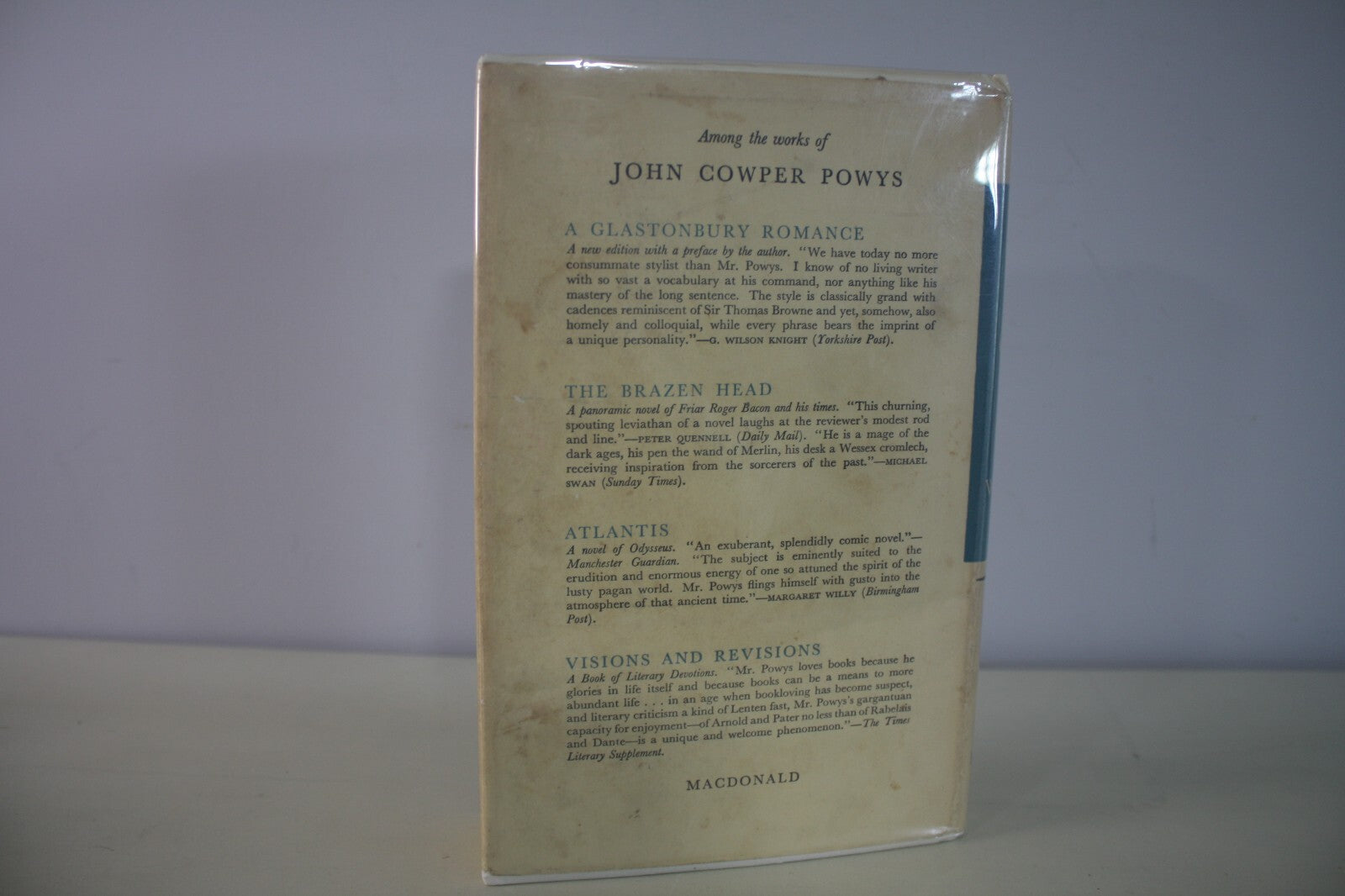 Letters of John Cowper Powys to Louis Wilkinson