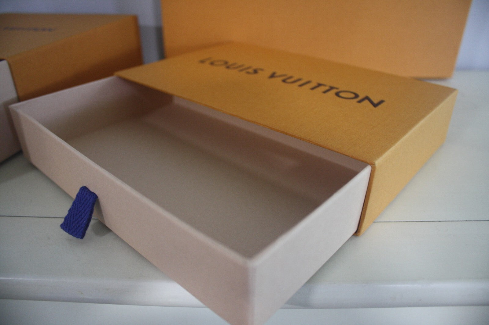 Three Empty Louis Vuitton Boxes