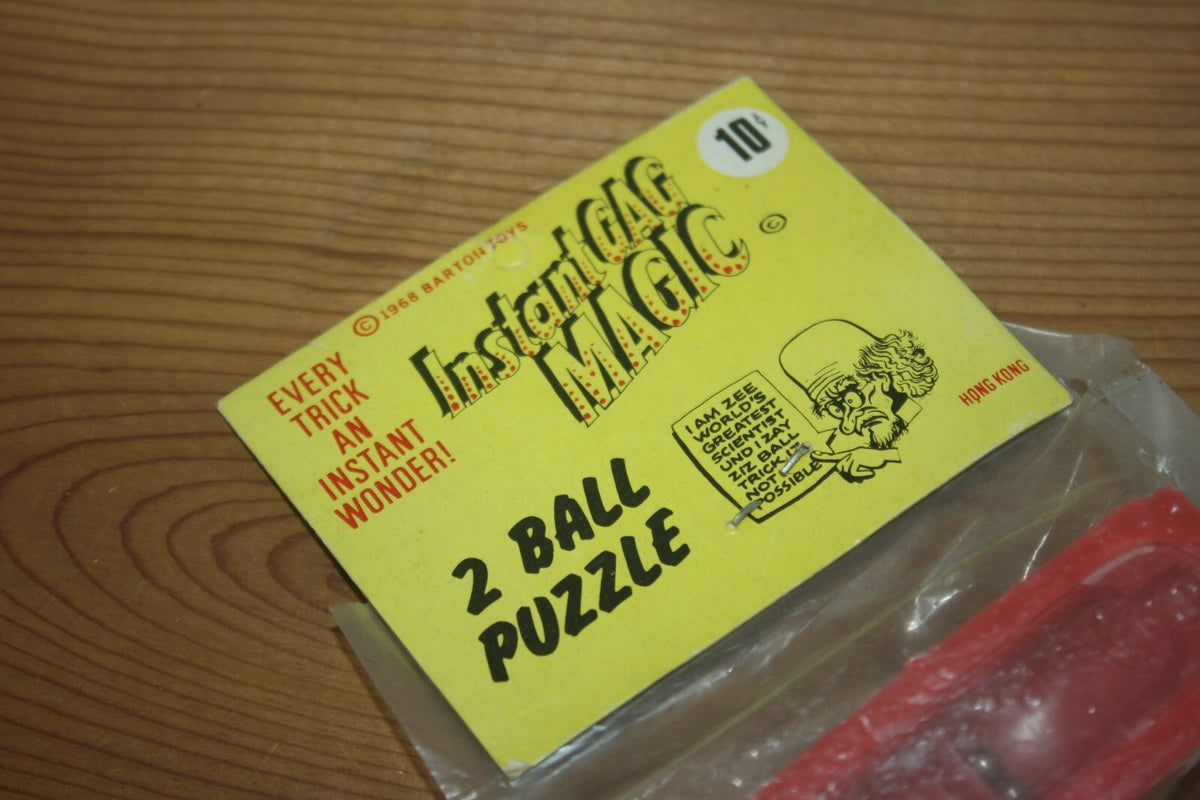 Vintage Instant Gag Magic 2 Ball Puzzle Trick Toy