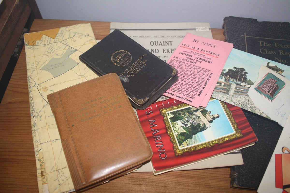 One Pound of Vintage Collectible Books, Maps, and Ephemera Pulls
