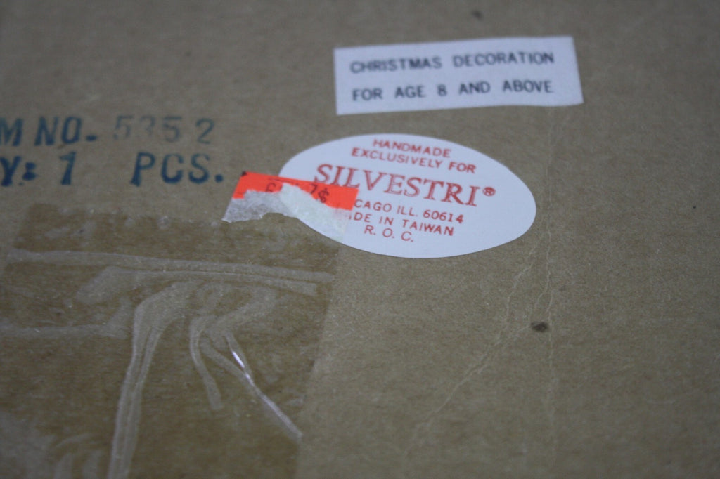 Vintage Silvestri Ceramic Santa Claus Figurine Music Box