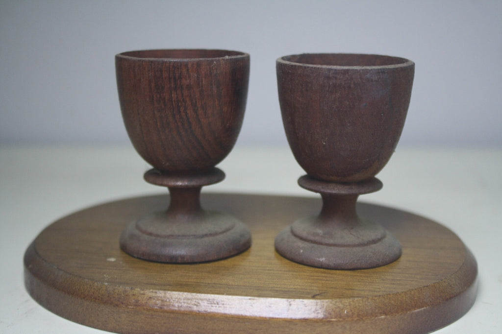 Vintage Wooden Egg Cups