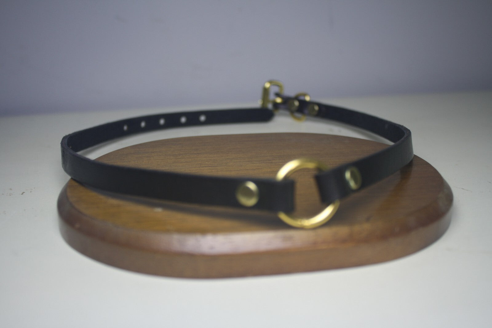 Minimalist Black Leather Choker