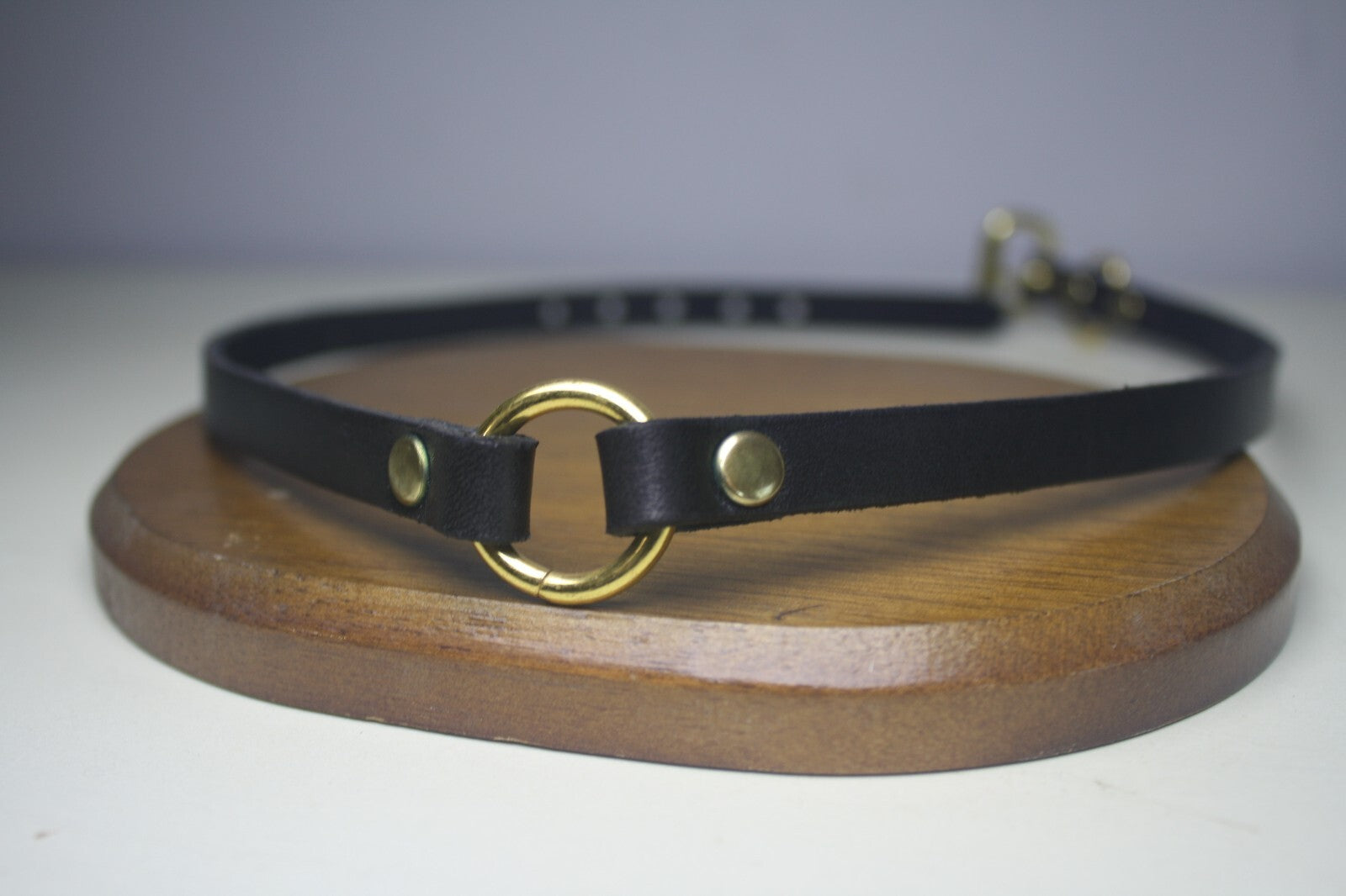 Minimalist Black Leather Choker