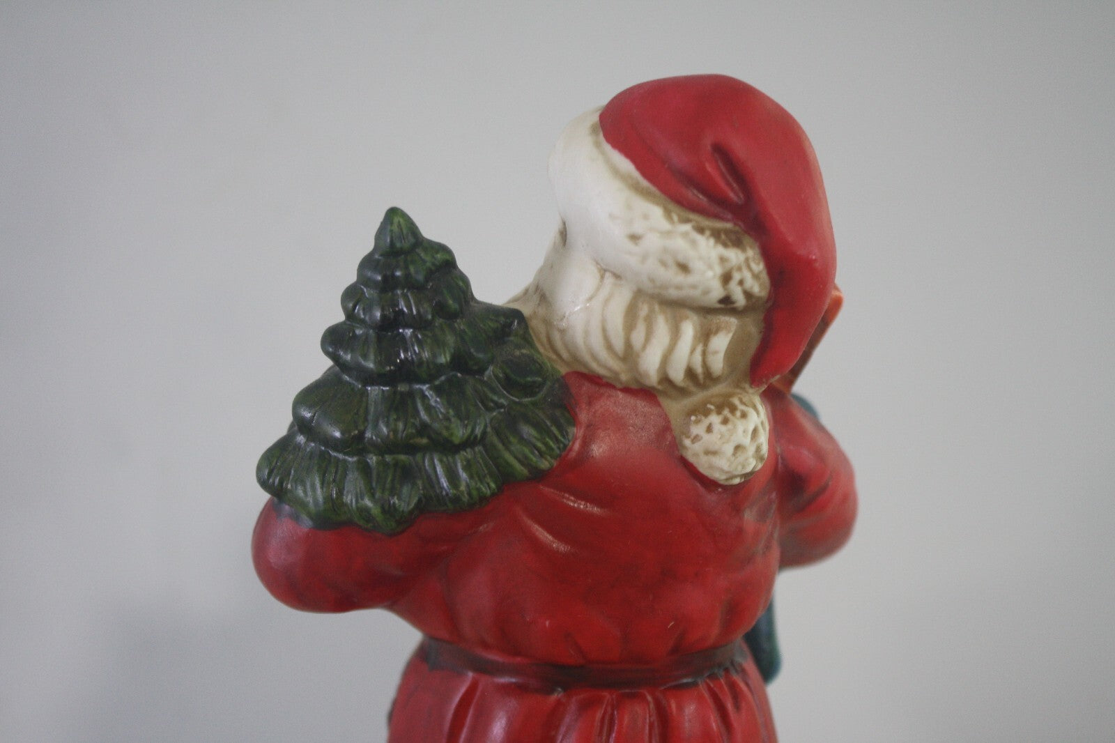 Vintage Silvestri Ceramic Santa Claus Figurine Music Box
