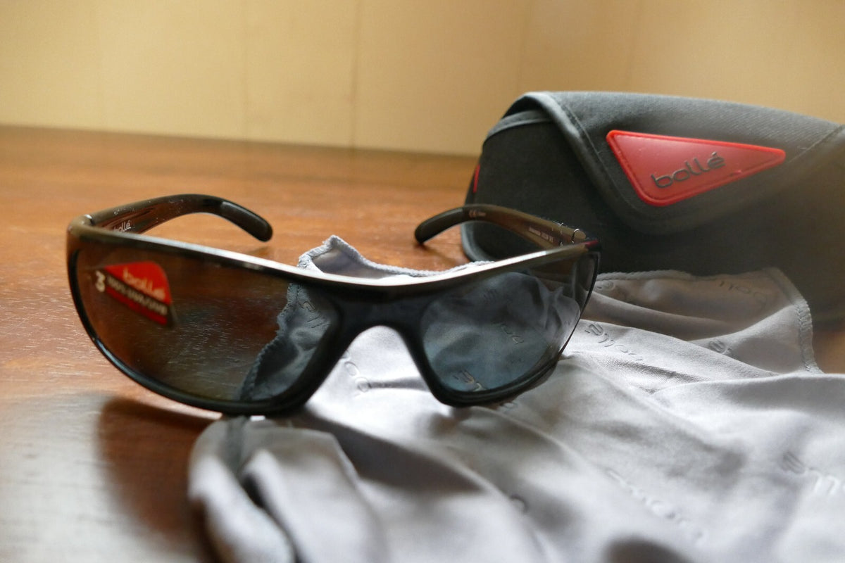 Bolle Black Cycling Sunglasses with Protective Case