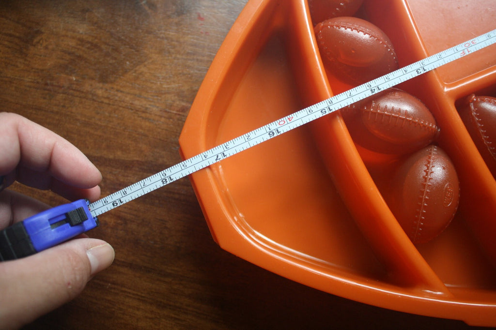 Vintage Football-Shaped Plastic Snack Tray with Lid