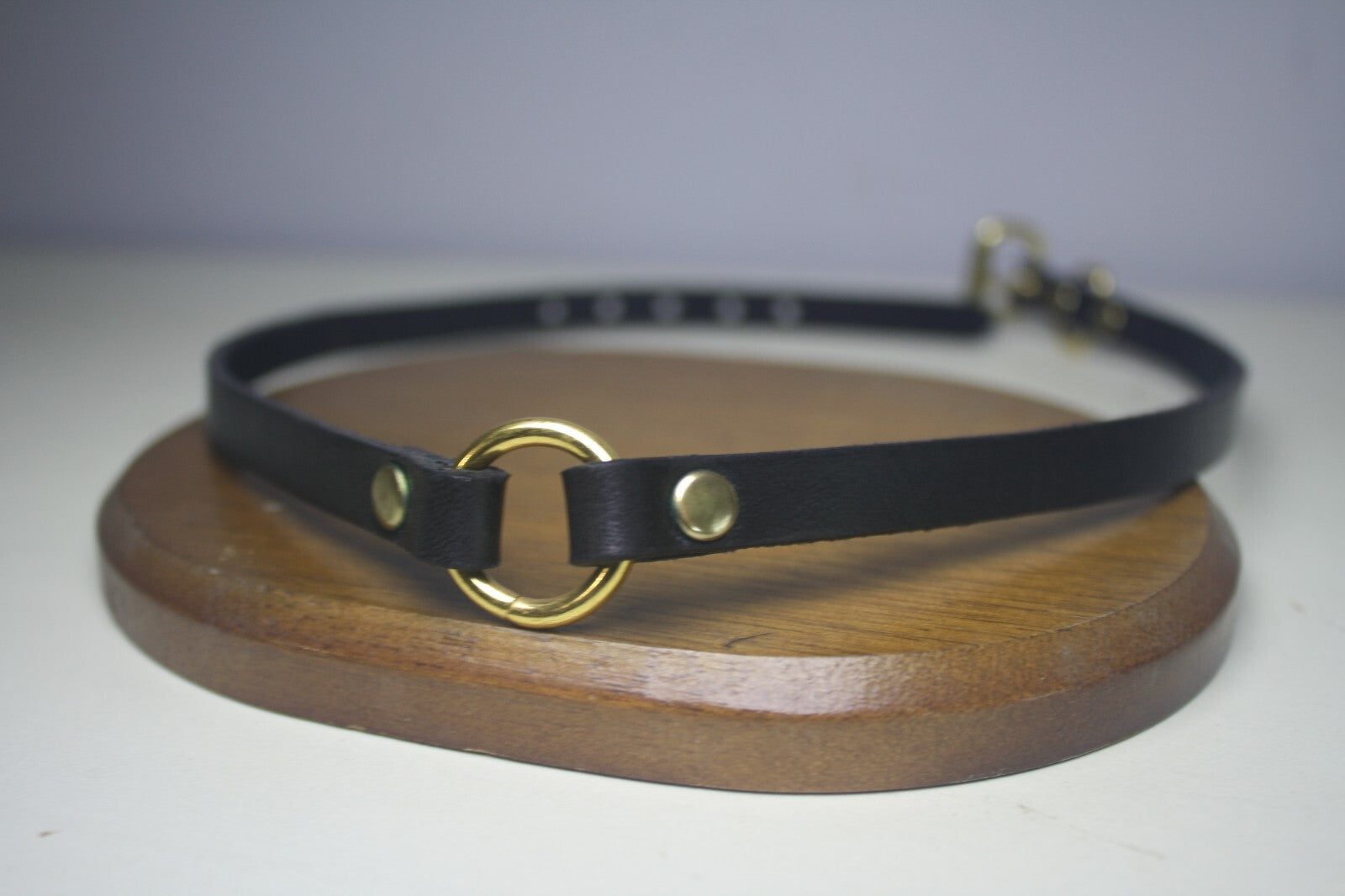 Minimalist Black Leather Choker