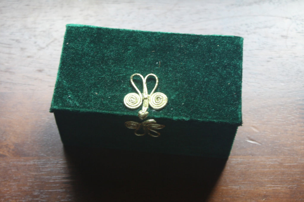 Hand-Painted Glass Christmas Ornament Angel with Velvet Box
