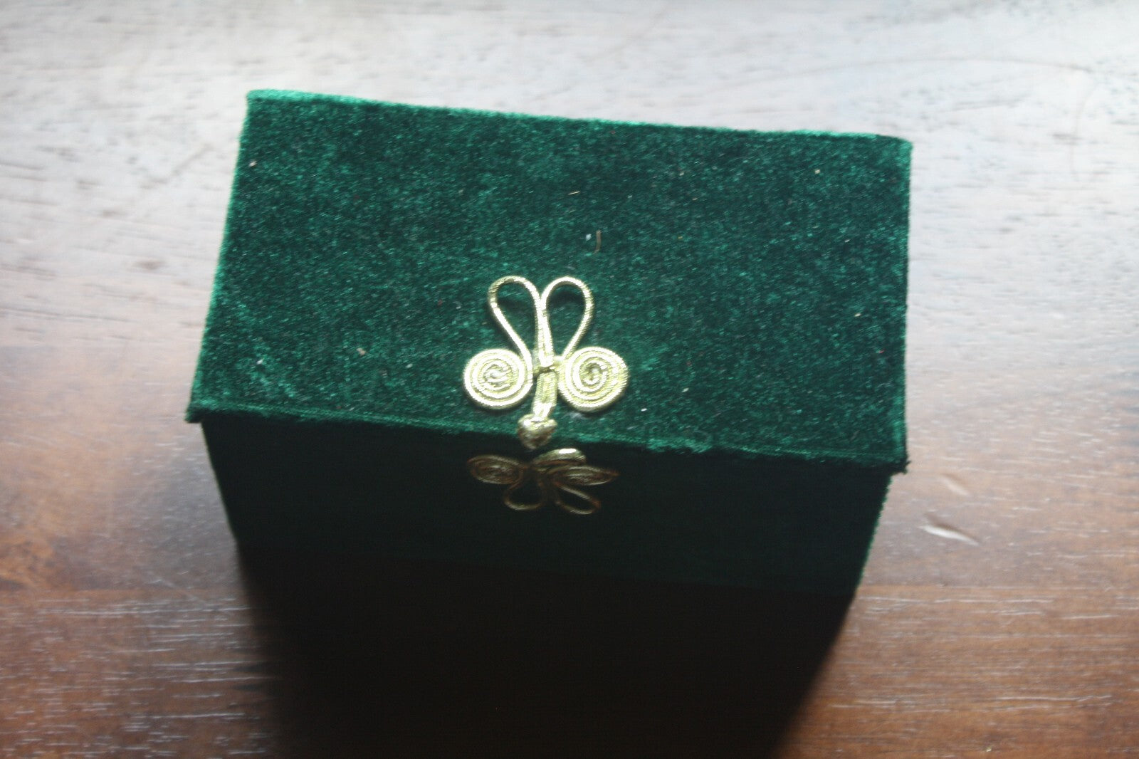 Hand-Painted Glass Christmas Ornament Angel with Velvet Box