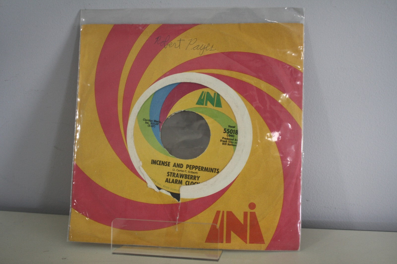 Incense and Peppermints Strawberry Alarm Clock 7" Vinyl Record UNI 55018