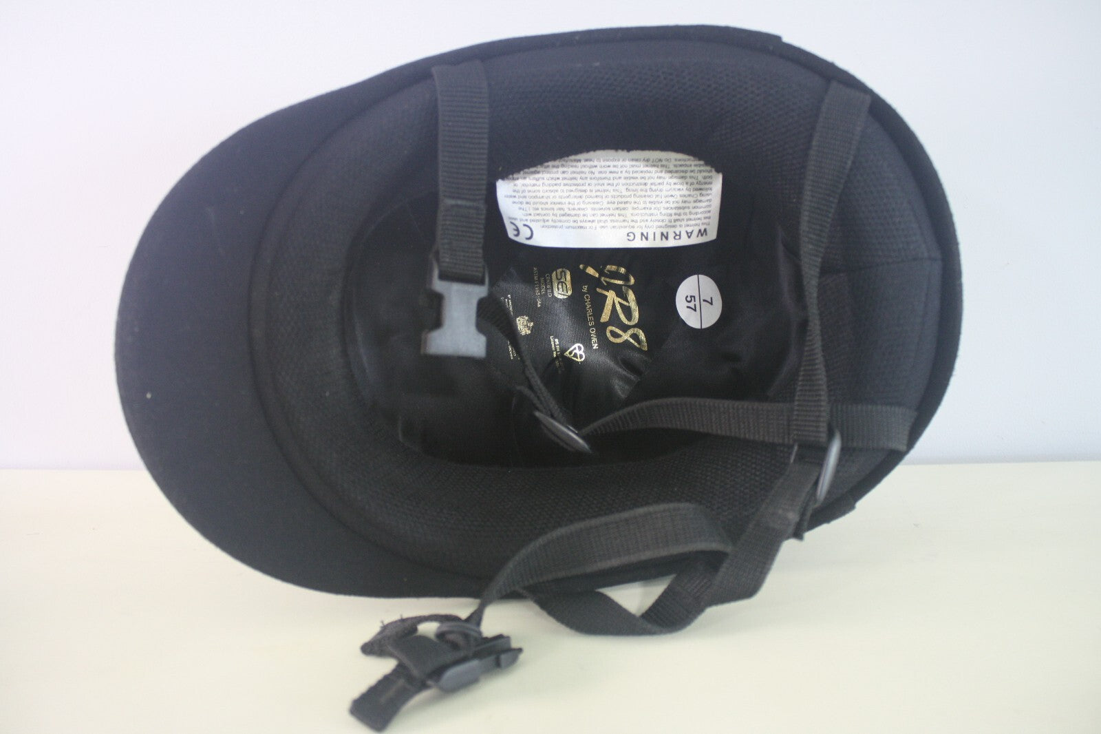 Charles Owen JR8 Black Equestrian Riding Helmet Size 7 / 57 cm