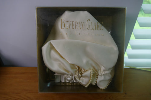 Beverly Clark Collection Bridal Satin Bonnet and Garter Set