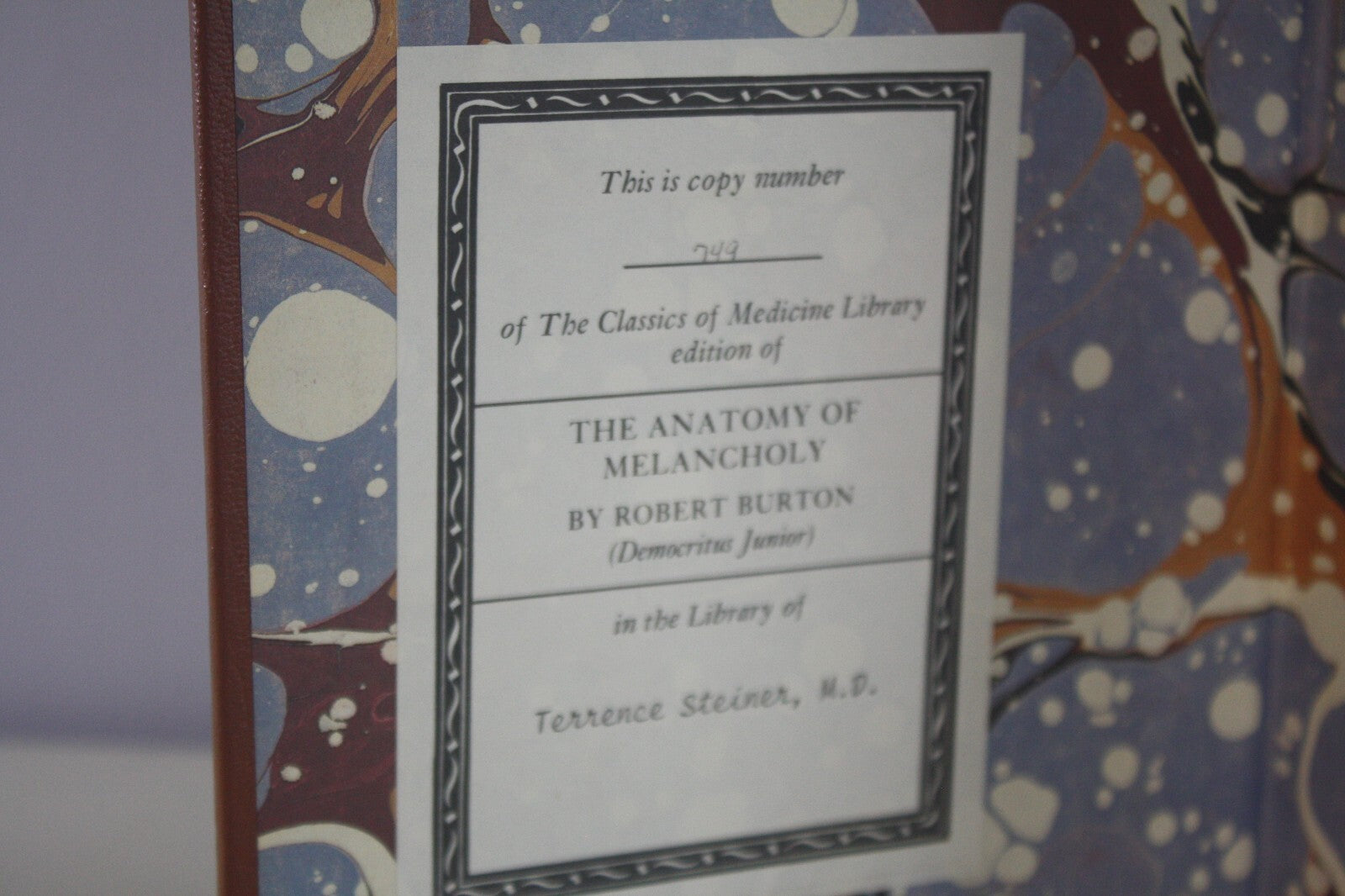 The Anatomy of Melancholy by Robert Burton
