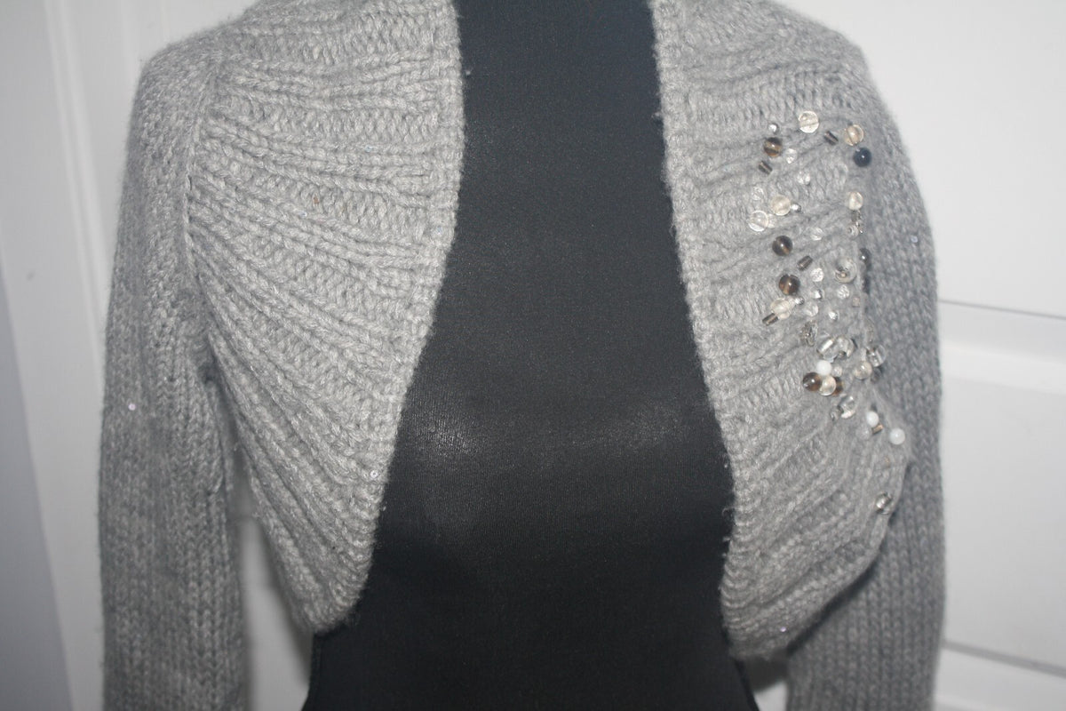 Brunello Cucinelli Embellished Knit Bolero Shrug