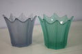 Two Frosted Tea Light Glasses