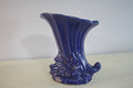 Vintage Blue MCoy Vase - See photos for small chipping on lip