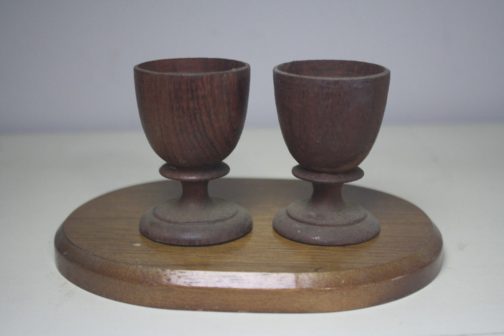 Vintage Wooden Egg Cups