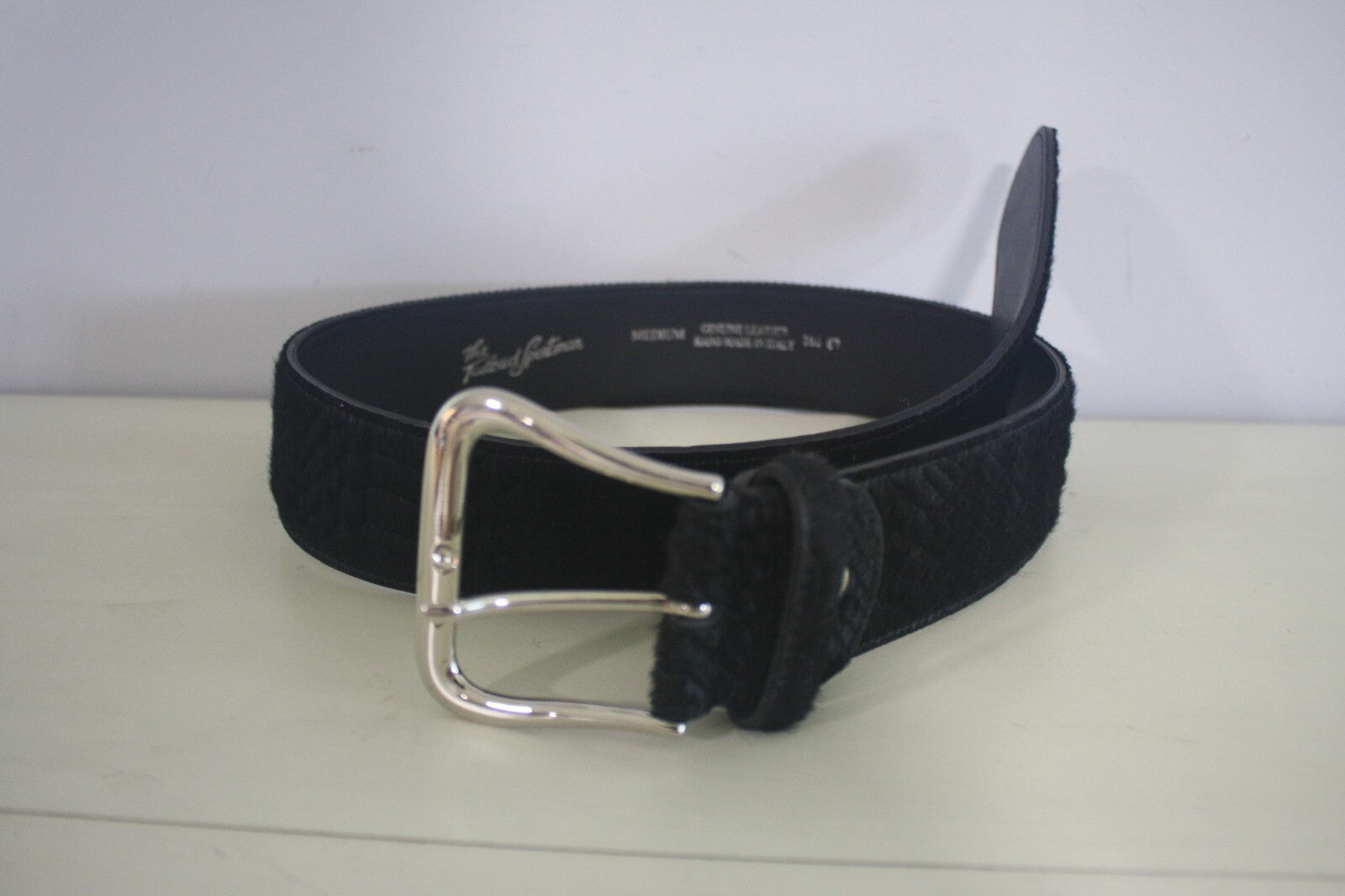 The Tailored Sportsman Quilted Leather Equestrian Belt Size Medium