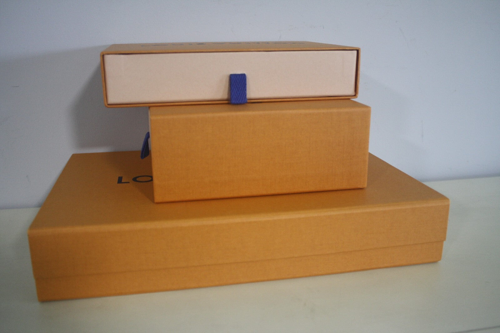 Three Empty Louis Vuitton Boxes